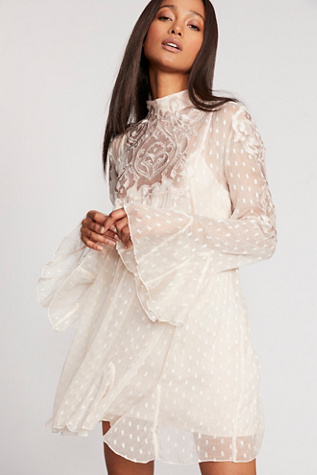 White Lace Dress with Sleeves